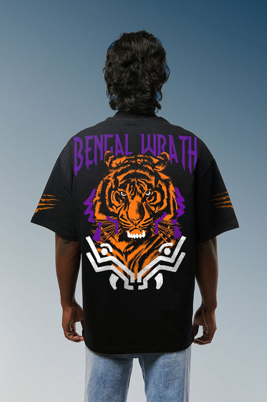 Bengal Wrath Black Oversized T-Shirt