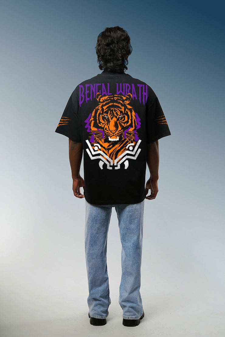 Bengal Wrath Black Oversized T-Shirt