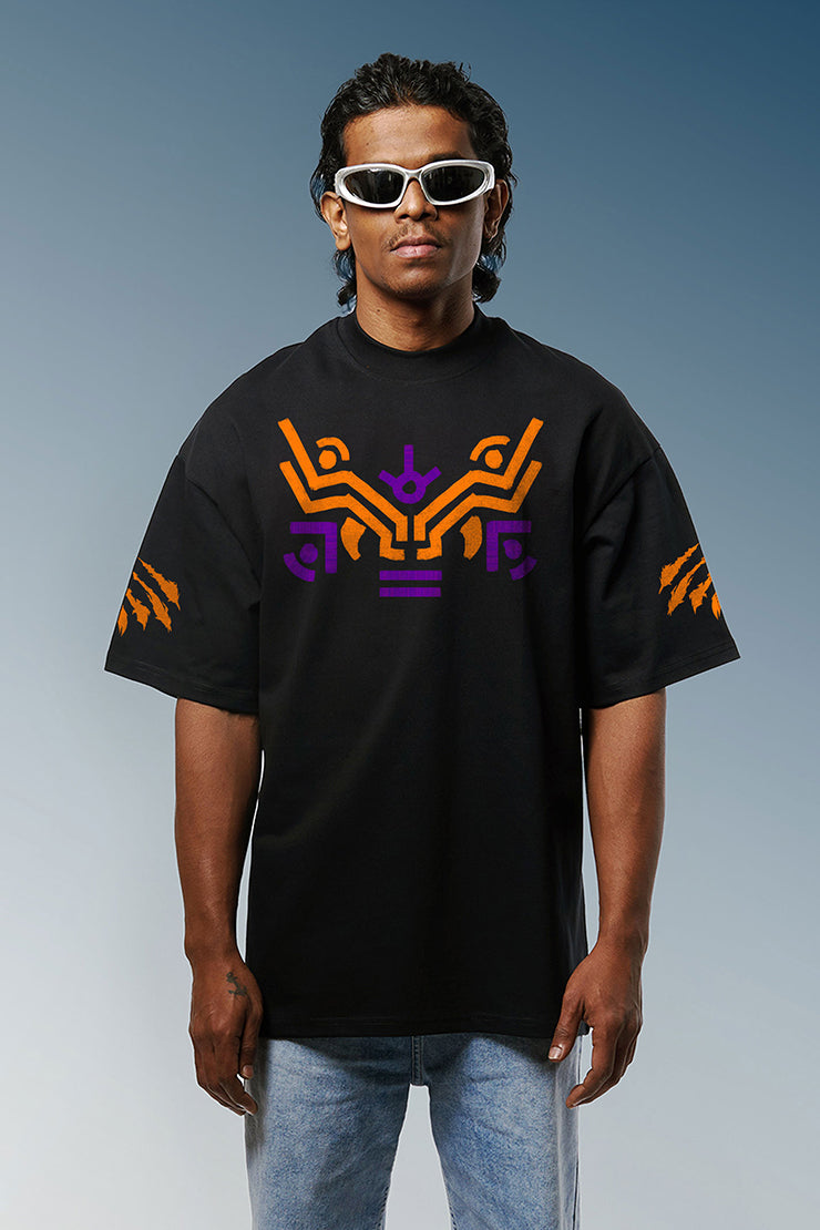 Bengal Wrath Black Oversized T-Shirt