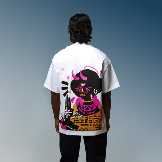 Dichotomy White Oversized T-Shirt