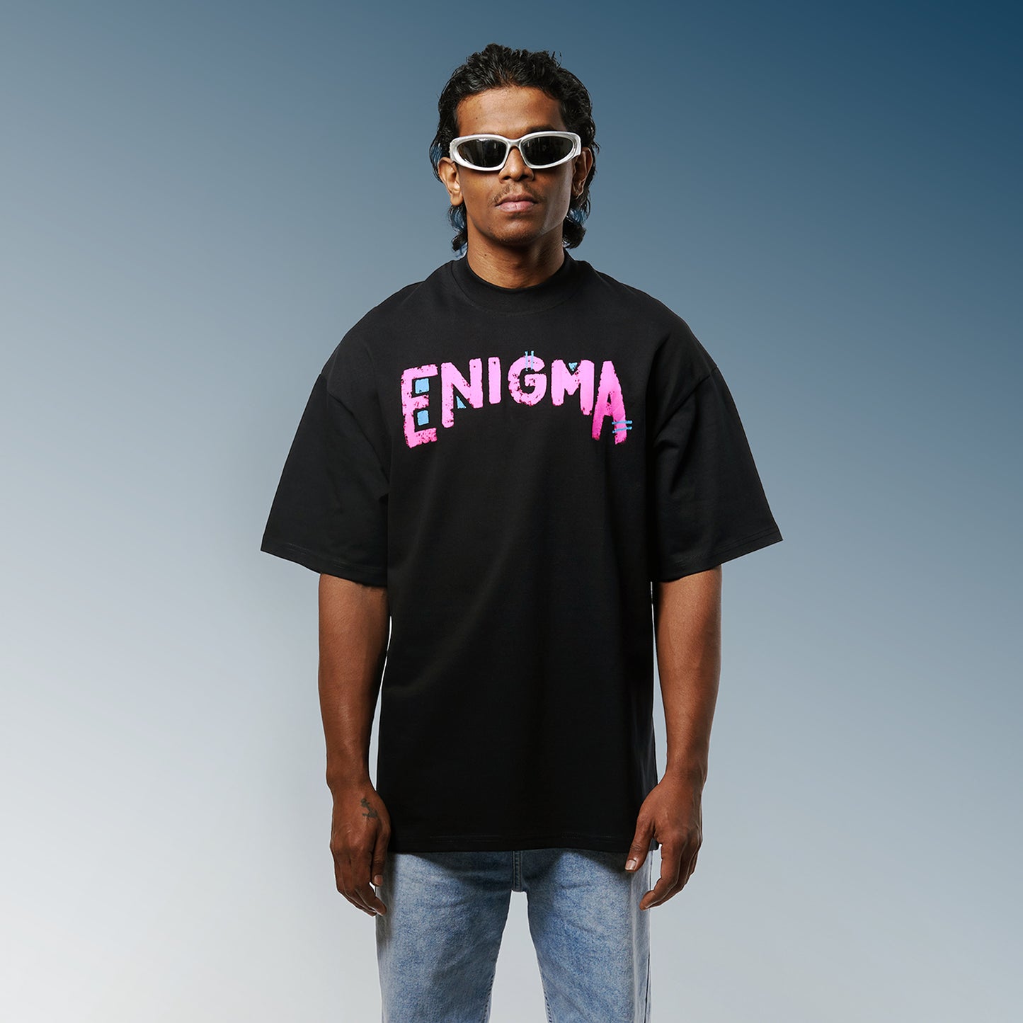 Enigma Black Oversized T-Shirt