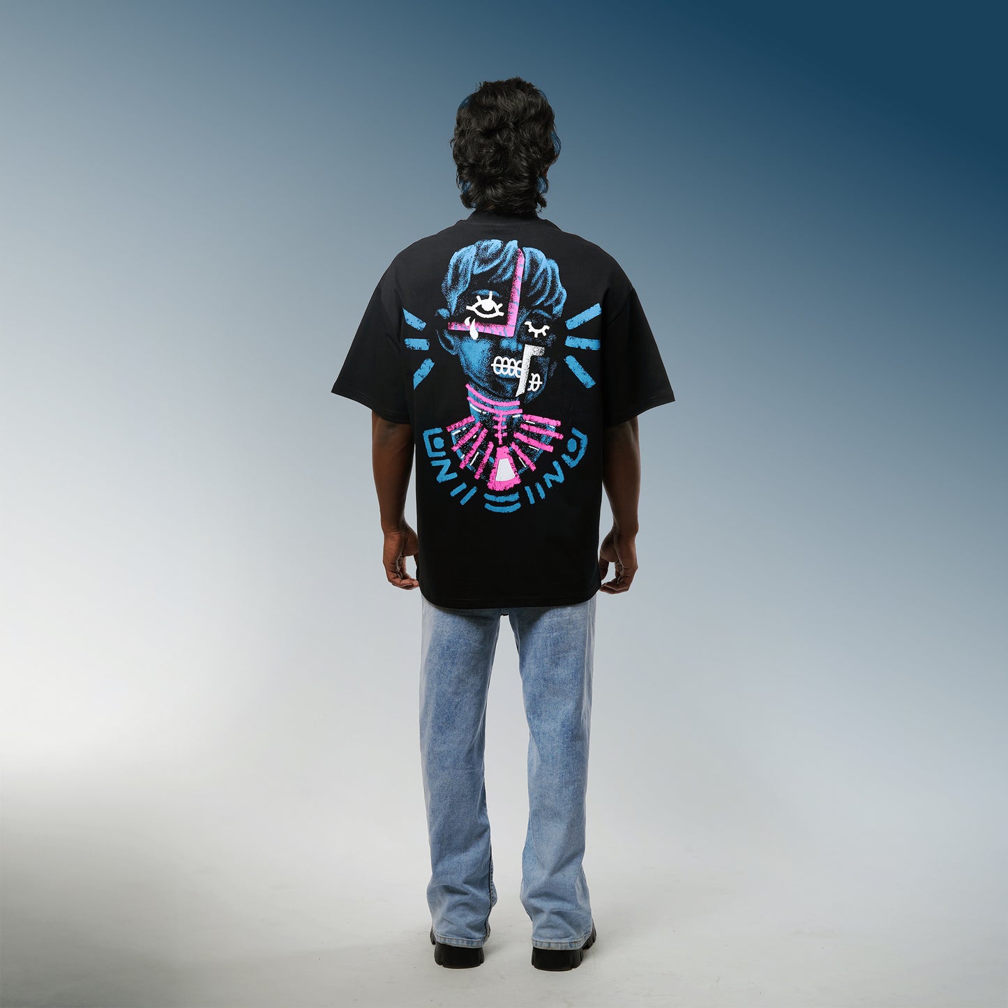 Enigma Black Oversized T-Shirt
