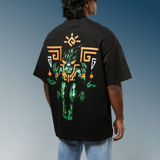 Shaman Black Oversized T-Shirt